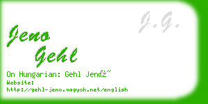 jeno gehl business card